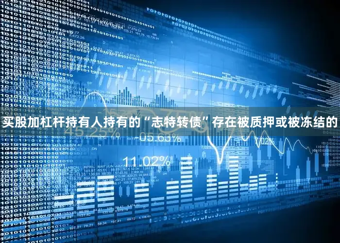买股加杠杆持有人持有的“志特转债”存在被质押或被冻结的
